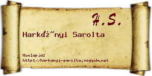 Harkányi Sarolta névjegykártya