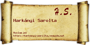 Harkányi Sarolta névjegykártya